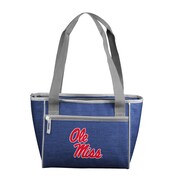 LOGO BRANDS Ole Miss Crosshatch 16 Can Cooler Tote 176-83-CR1
